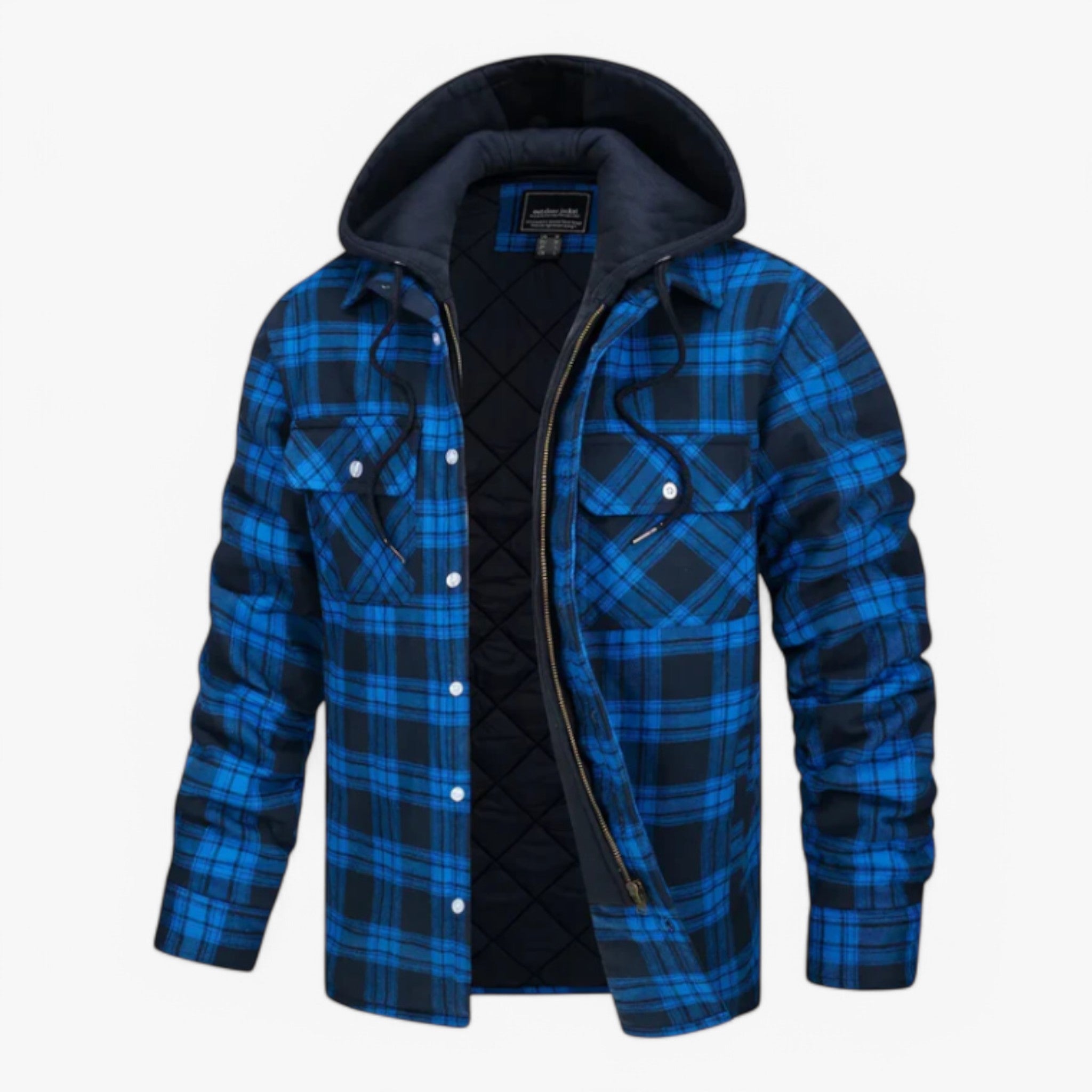 Mikkel | Flanell mit Kapuze in Rutenmuster