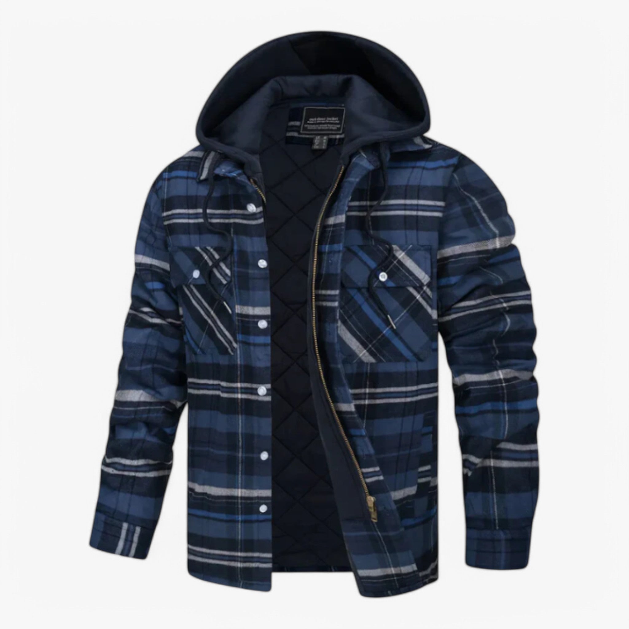Mikkel | Flanell mit Kapuze in Rutenmuster