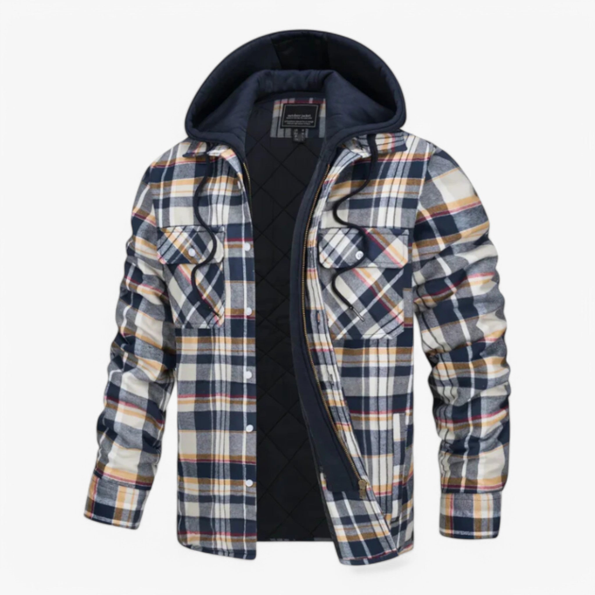 Mikkel | Flanell mit Kapuze in Rutenmuster