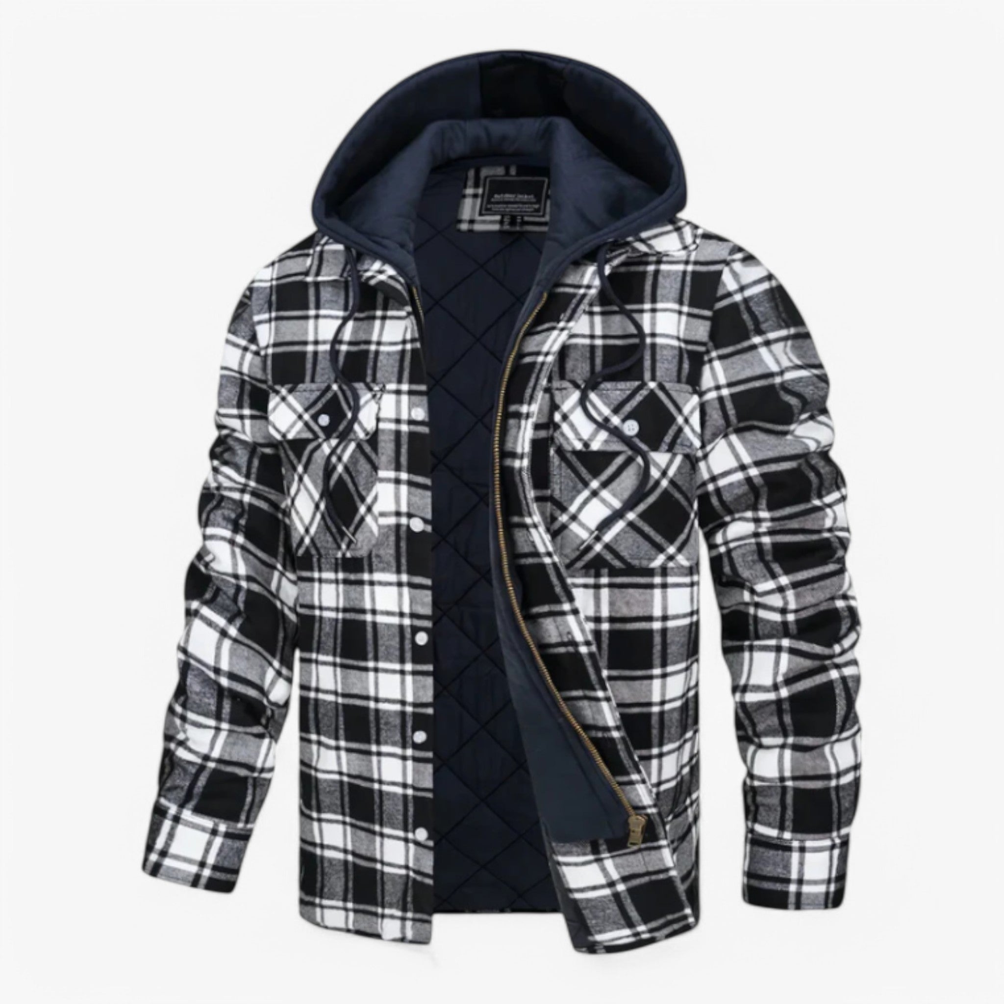 Mikkel | Flanell mit Kapuze in Rutenmuster