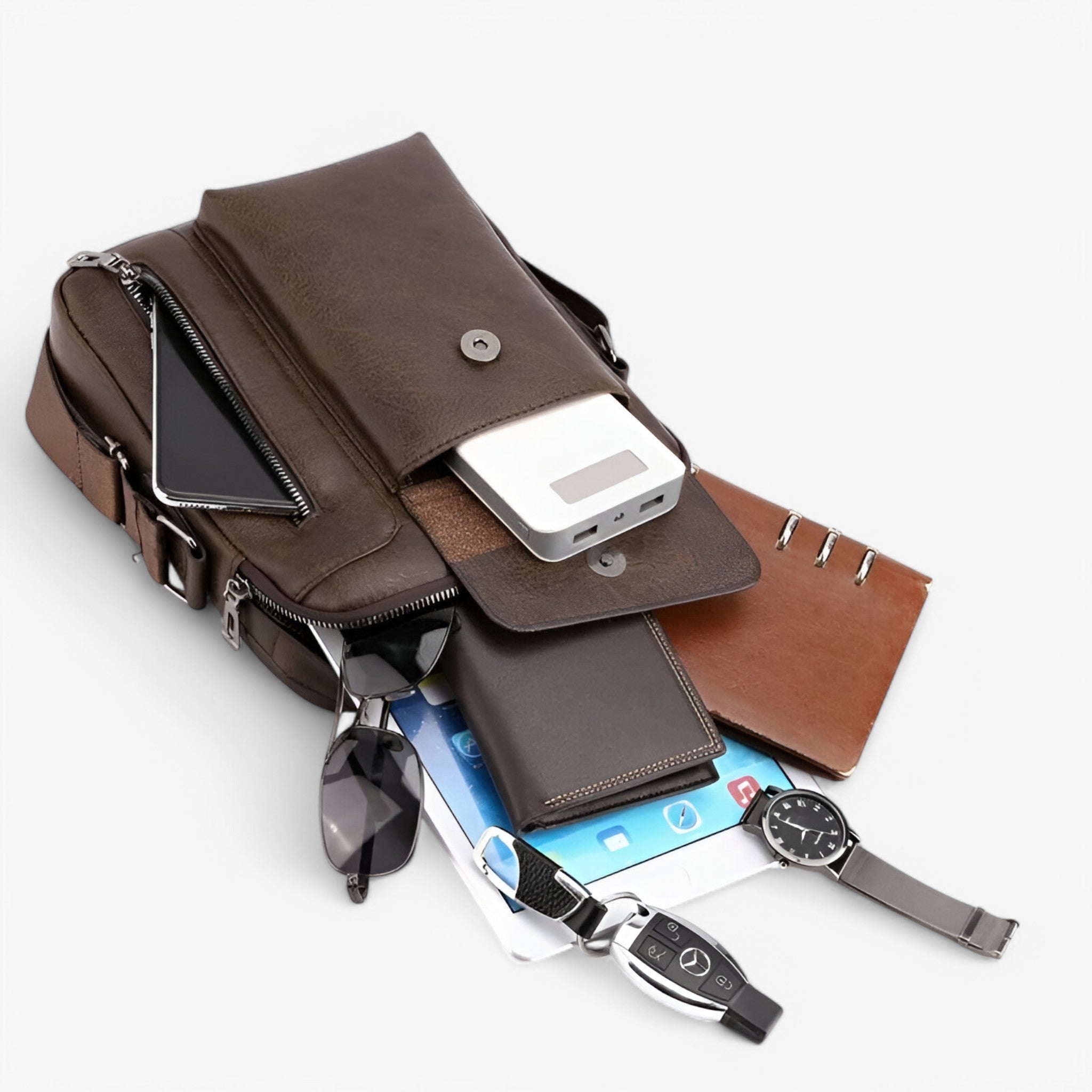 Prestige™ – Luxus Leder Schultertasche für Stil und Funktionalität