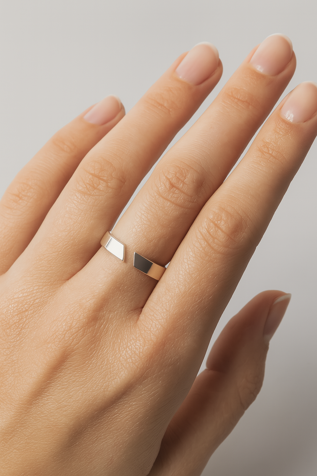 Sliced | Verstellbarer Ring in Gold/Silber
