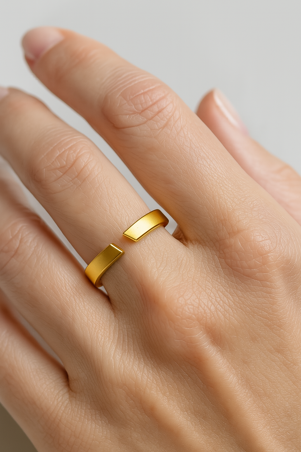 Sliced | Verstellbarer Ring in Gold/Silber
