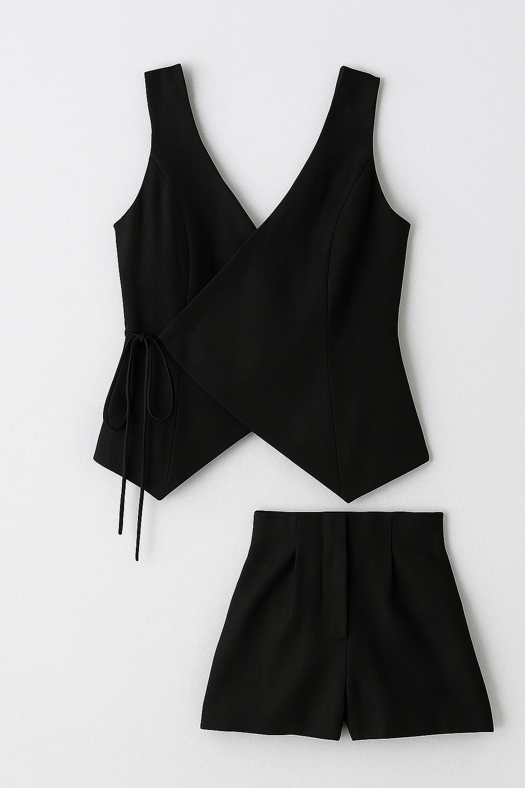 Carmen | Ärmelloser Wickel-Shorts-Jumpsuit für Damen