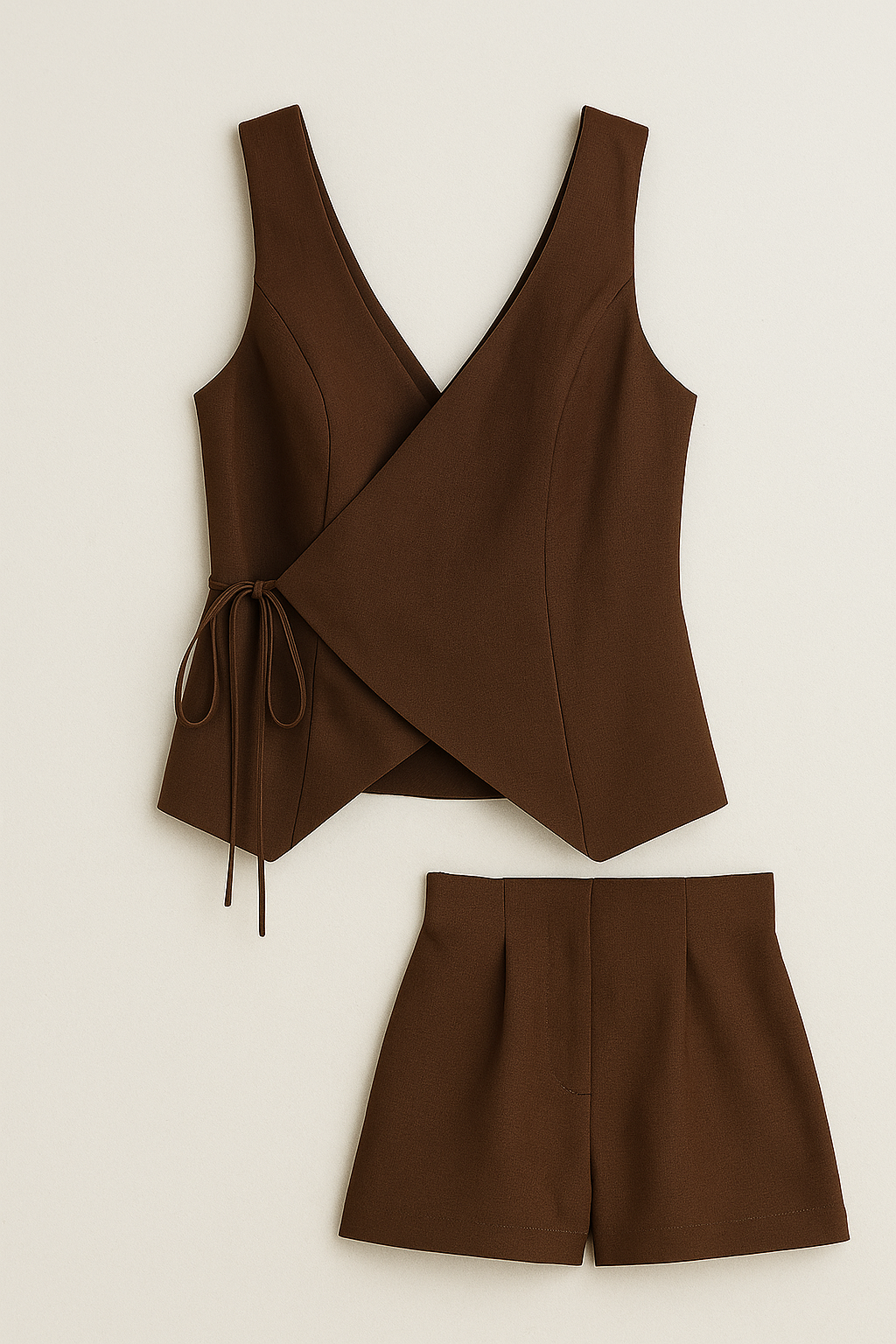 Carmen | Ärmelloser Wickel-Shorts-Jumpsuit für Damen