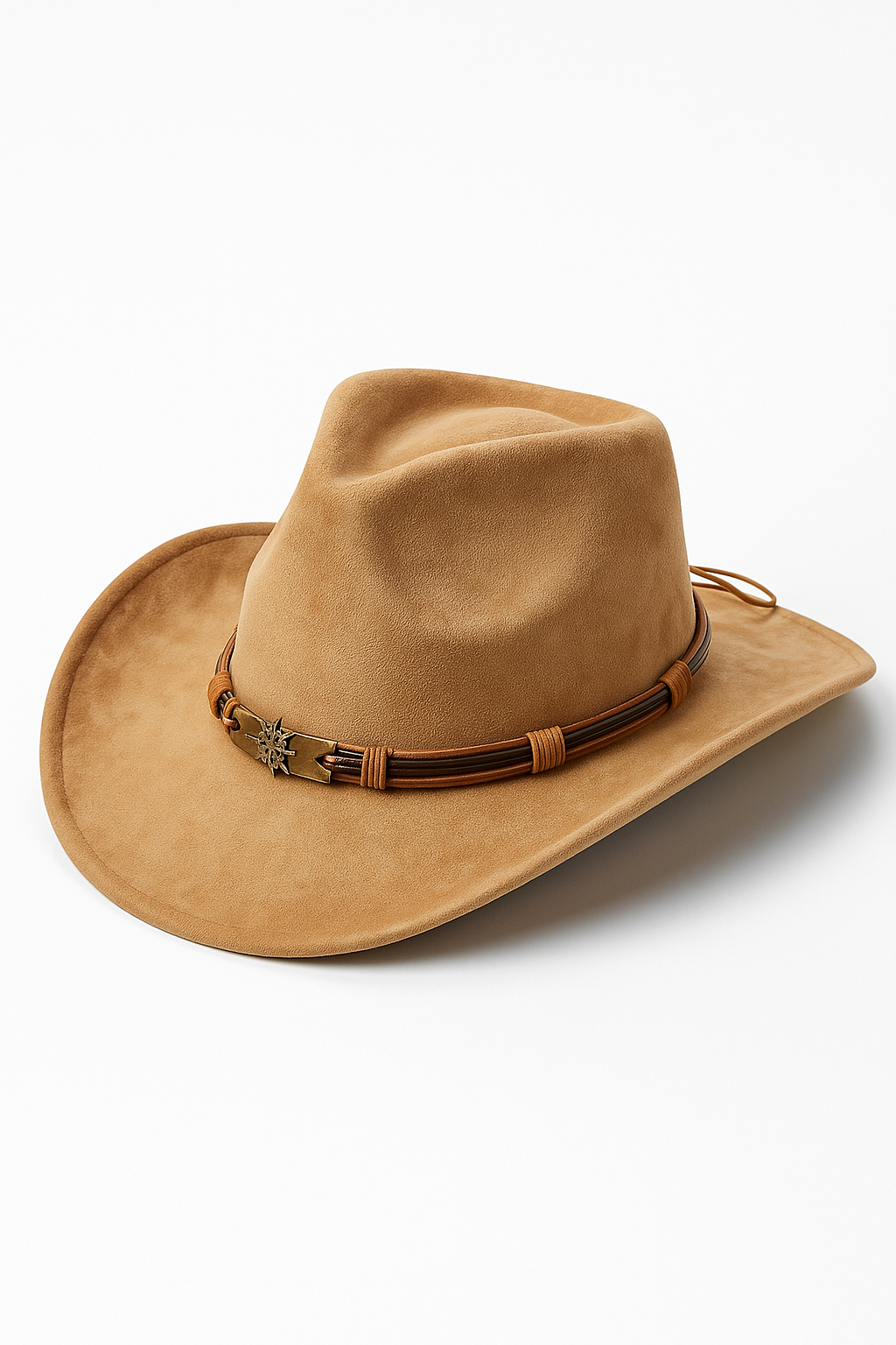 Steen | Klassischer Cowboyhut aus Wildleder mit Zierband
