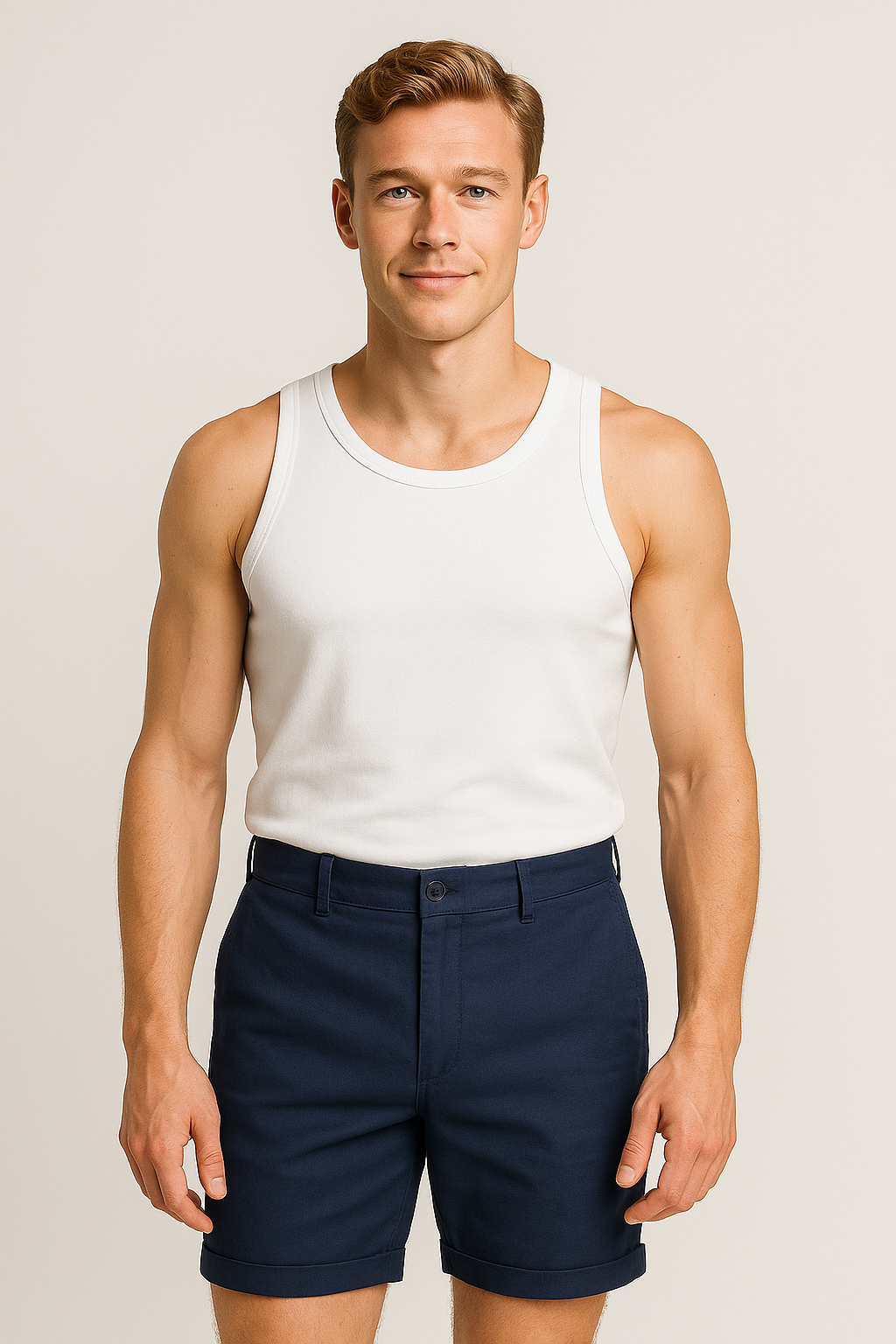 Anton | Lässige Leinenshorts mit Rollsaum