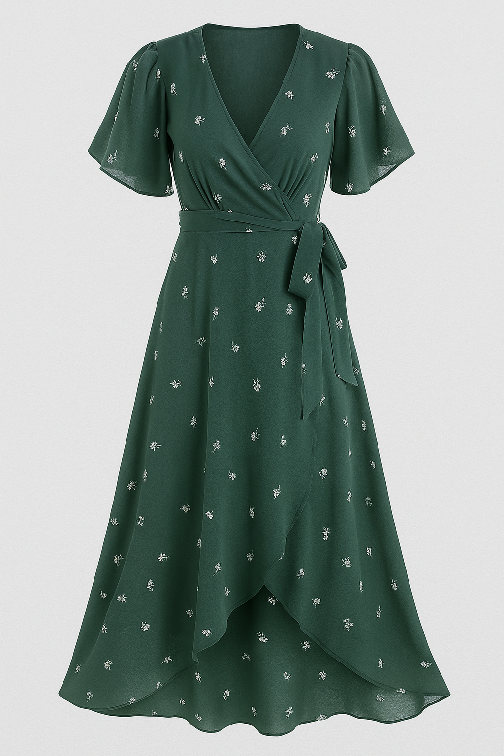 Aleyn | Elegantes Blumenkleid in Midilänge