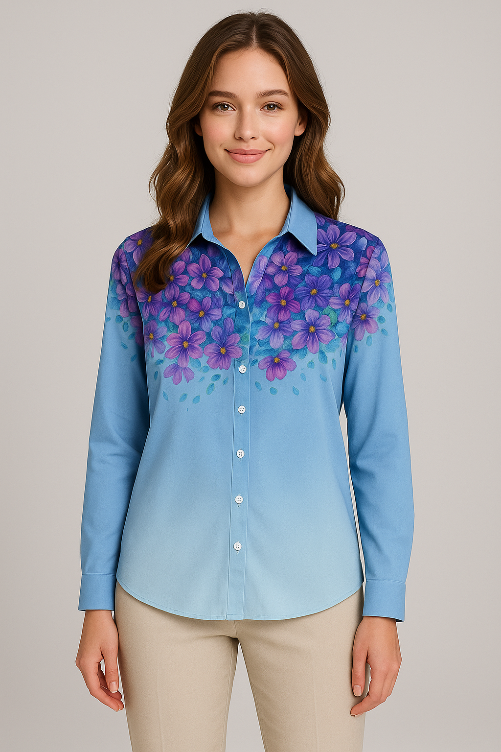 Evain | Elegante Bluse mit floralen Printdetails