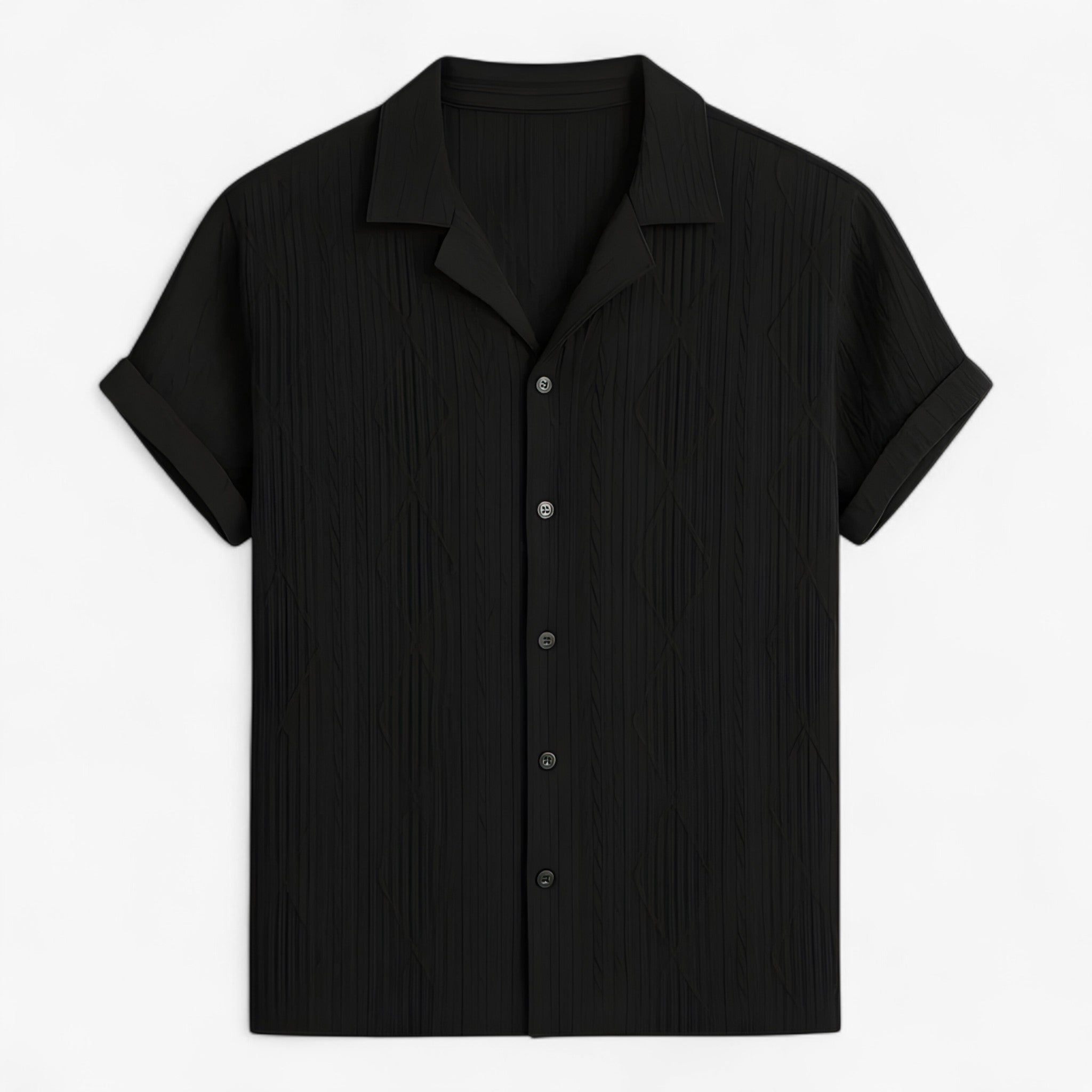Jelo | Geometrisches Jacquard-Cuba-Hemd – Stilvoll und Einzigartig