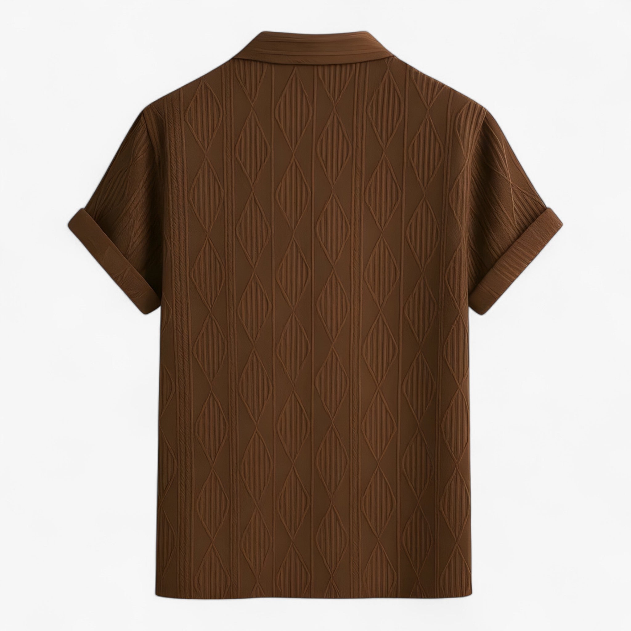 Jelo | Geometrisches Jacquard-Cuba-Hemd – Stilvoll und Einzigartig