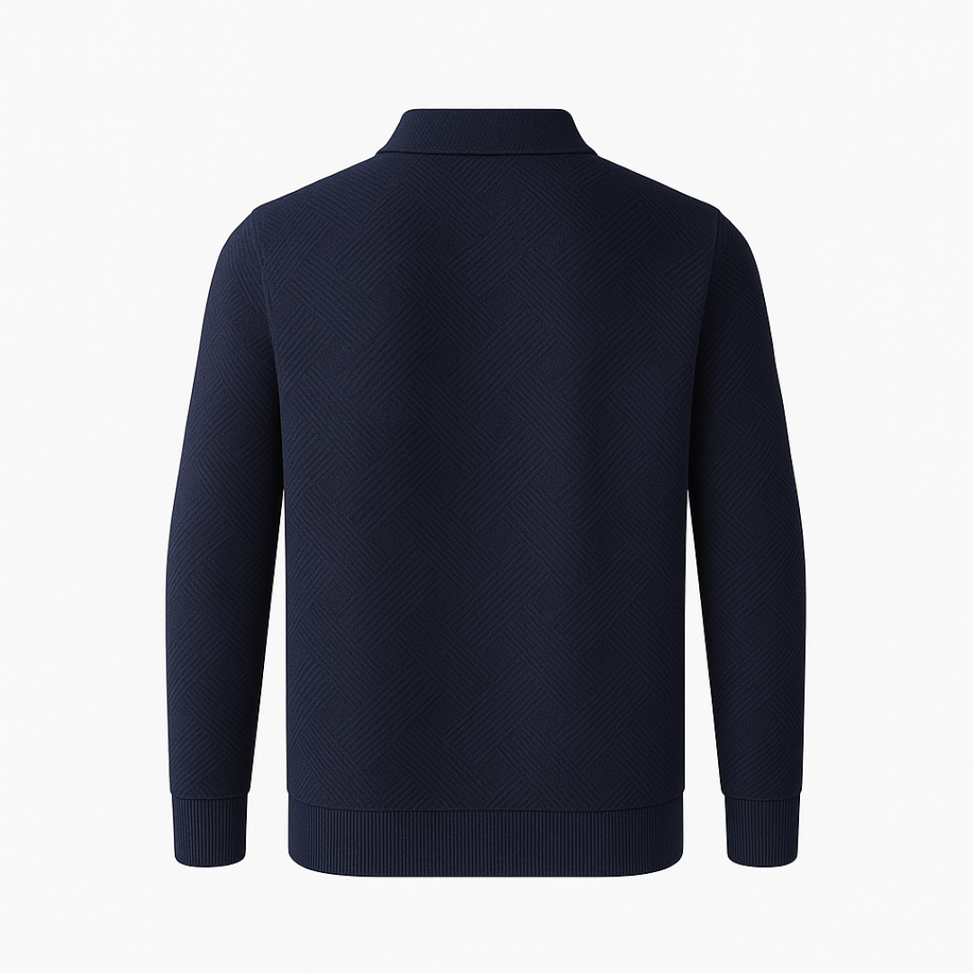 Victor | Texturiertes Herrenpullover mit Viertelreißverschluss - Moderne Passform