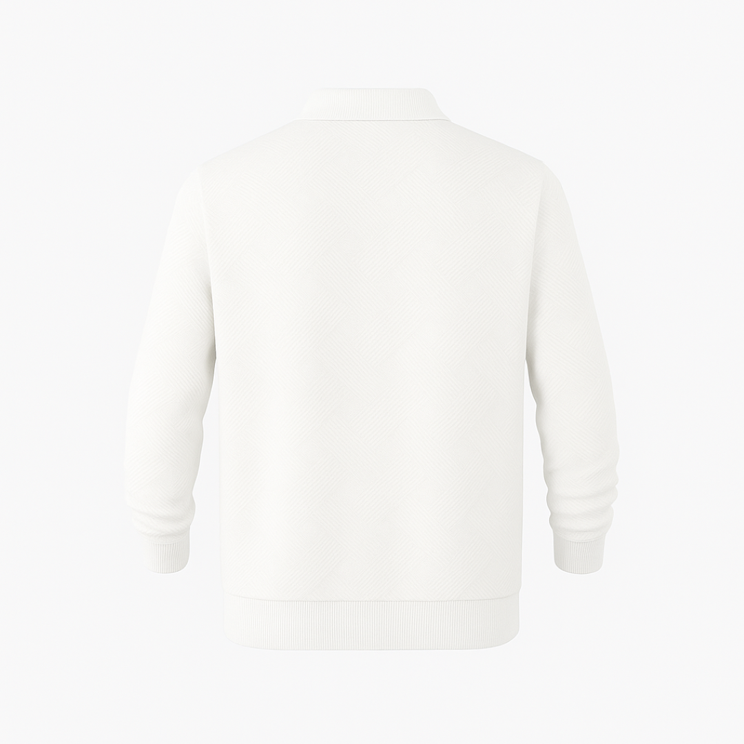 Victor | Texturiertes Herrenpullover mit Viertelreißverschluss - Moderne Passform