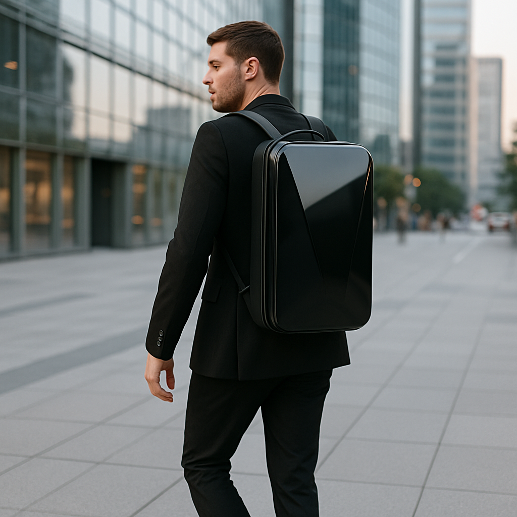 Dimitri | Diebstahlsicher Rucksack mit hartem Gehäuse für Laptop