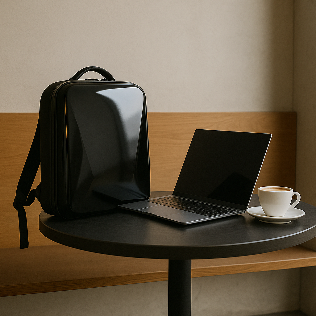 Dimitri | Diebstahlsicher Rucksack mit hartem Gehäuse für Laptop