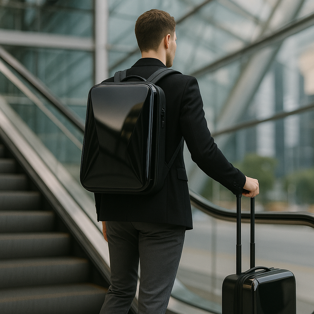 Dimitri | Diebstahlsicher Rucksack mit hartem Gehäuse für Laptop