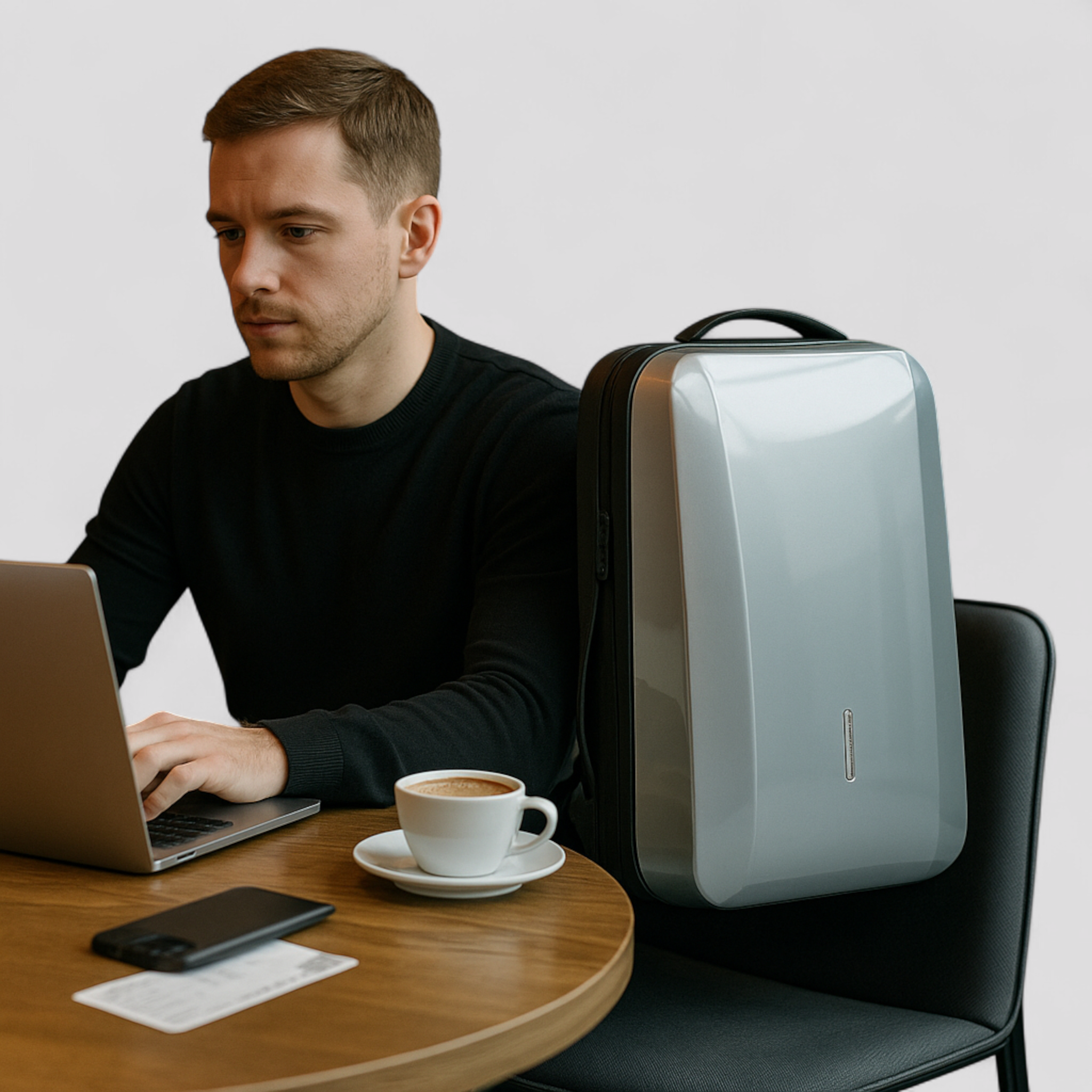 Renzo | Diebstahlsicherer Rucksack aus ABS mit eingebautem Schloss