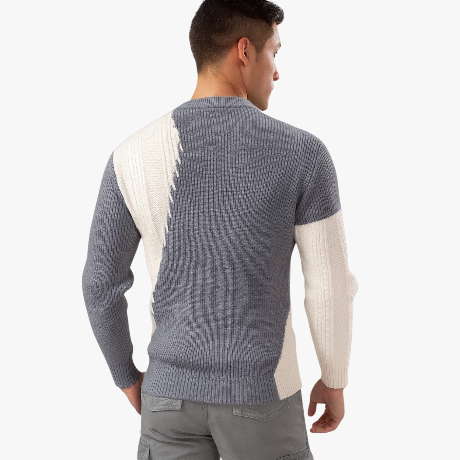Felix | Oversize Herrenpullover, warm und elegant, Farbabgleich, für den Herbst