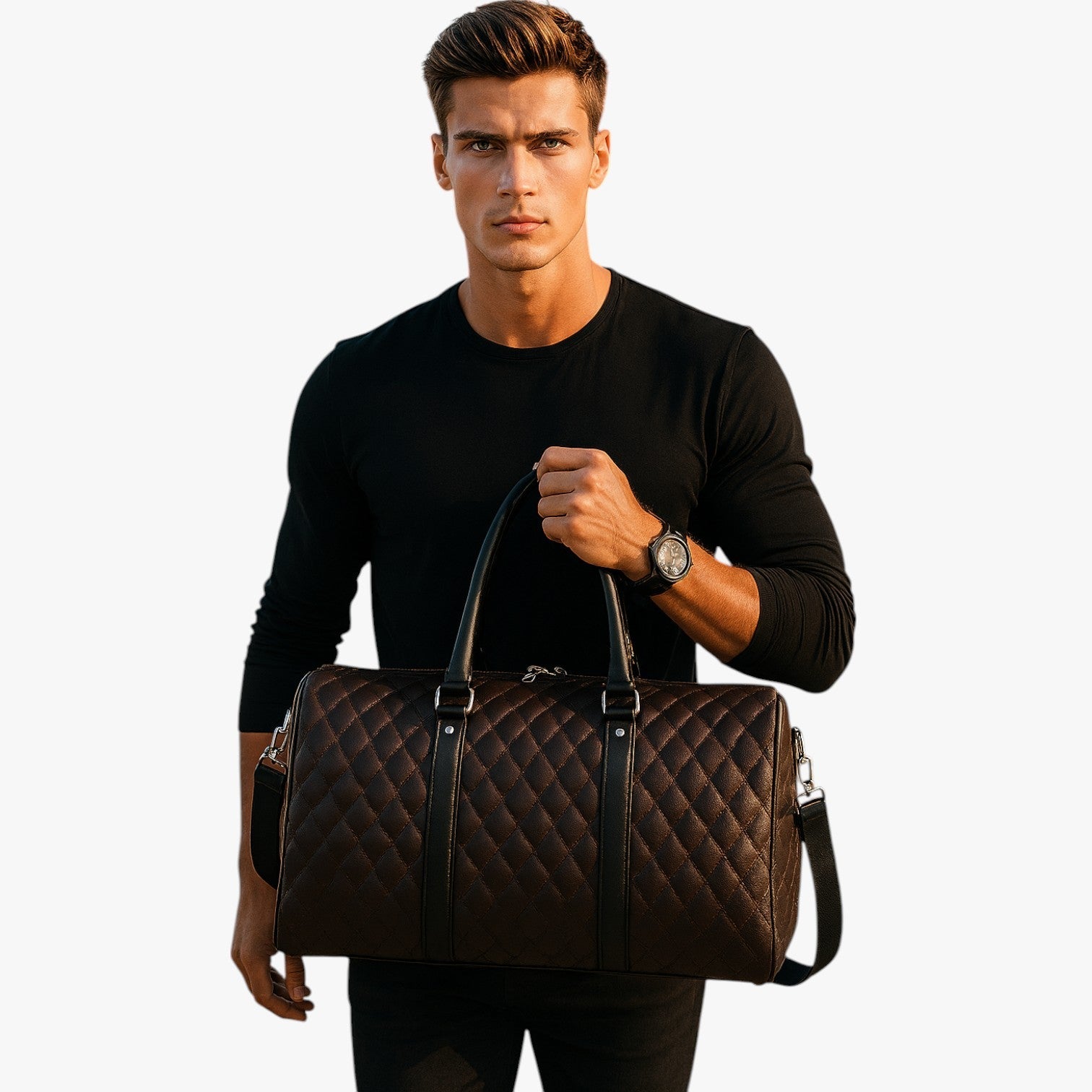 Jake | Herrenleder-Wochtasche: Elegant und geräumig für jede Reise