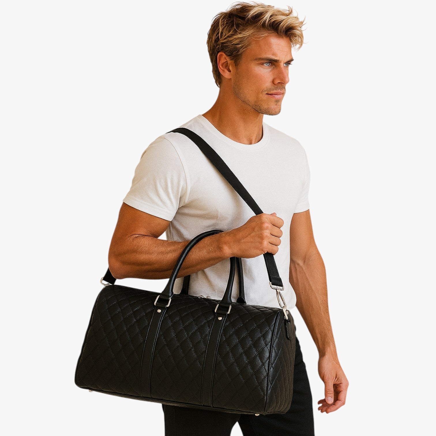 Jake | Herrenleder-Wochtasche: Elegant und geräumig für jede Reise