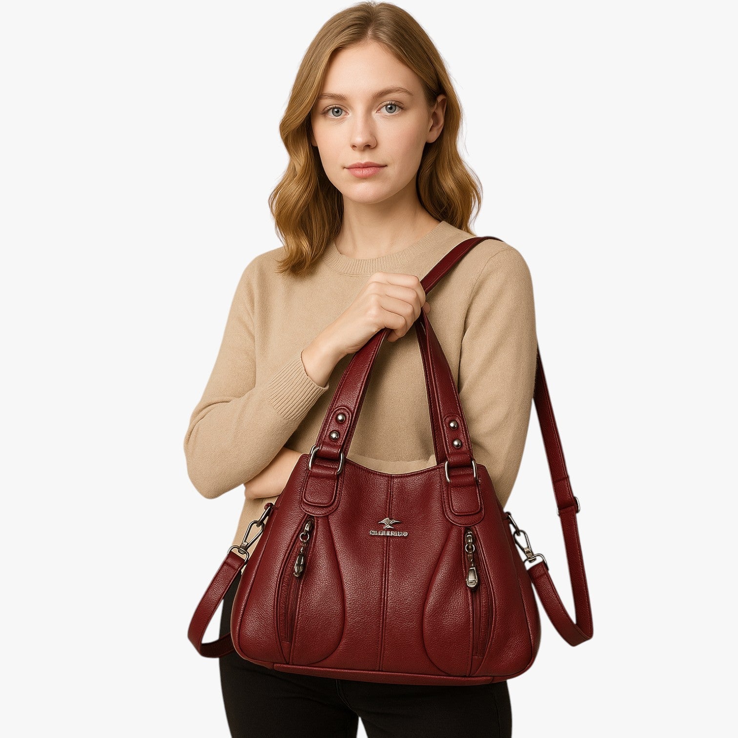 Viviana | Tägliche Eleganz - Die Leder-Umhängetasche, die jeden Look aufwertet