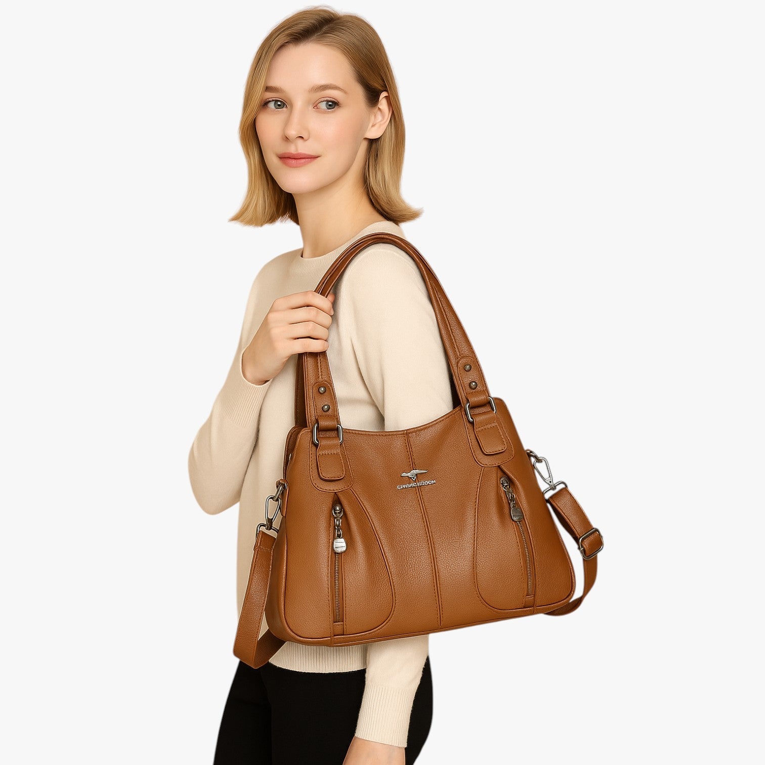 Viviana | Tägliche Eleganz - Die Leder-Umhängetasche, die jeden Look aufwertet