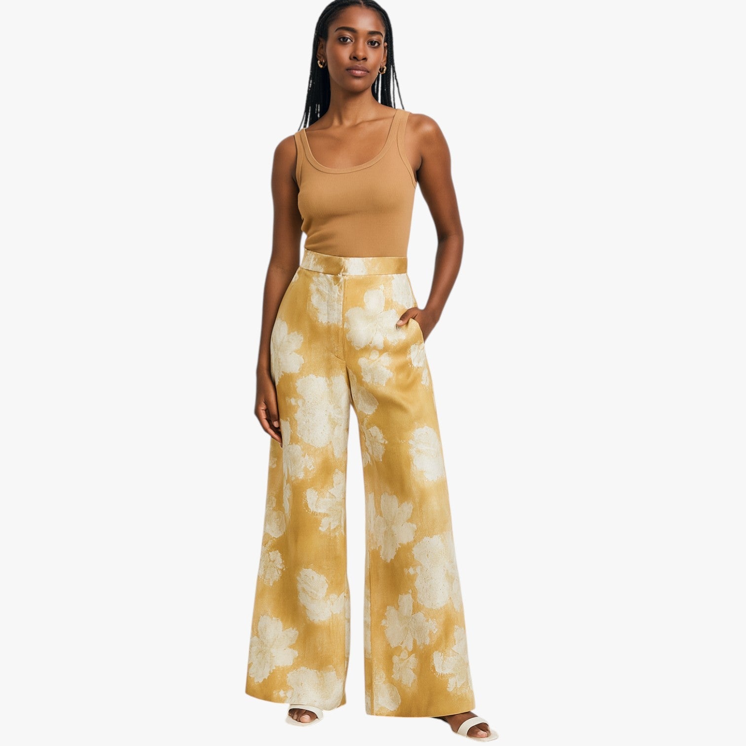 Ysabelle | Gerade Hosen mit romantischem Blumenmuster