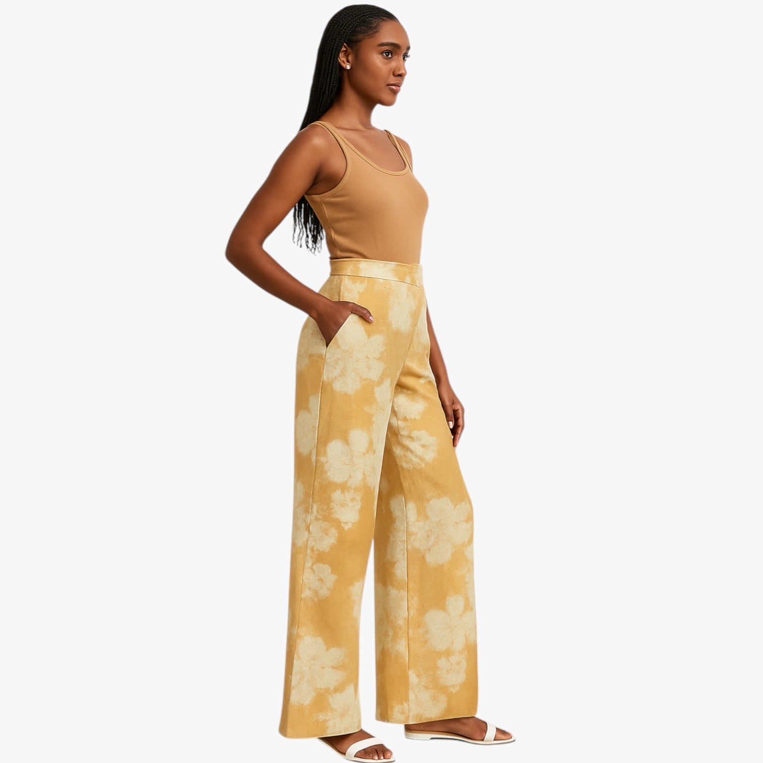 Ysabelle | Gerade Hosen mit romantischem Blumenmuster
