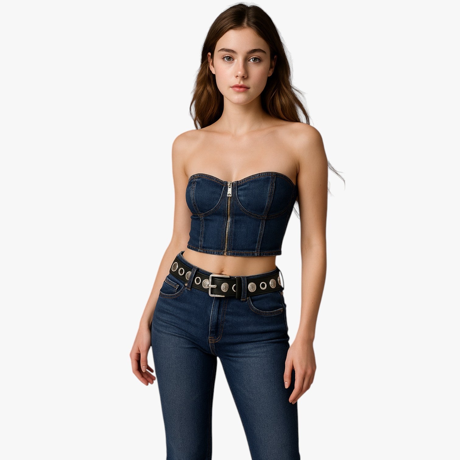 Belen | Unisex Leder-Punk-Gürtel mit Nieten