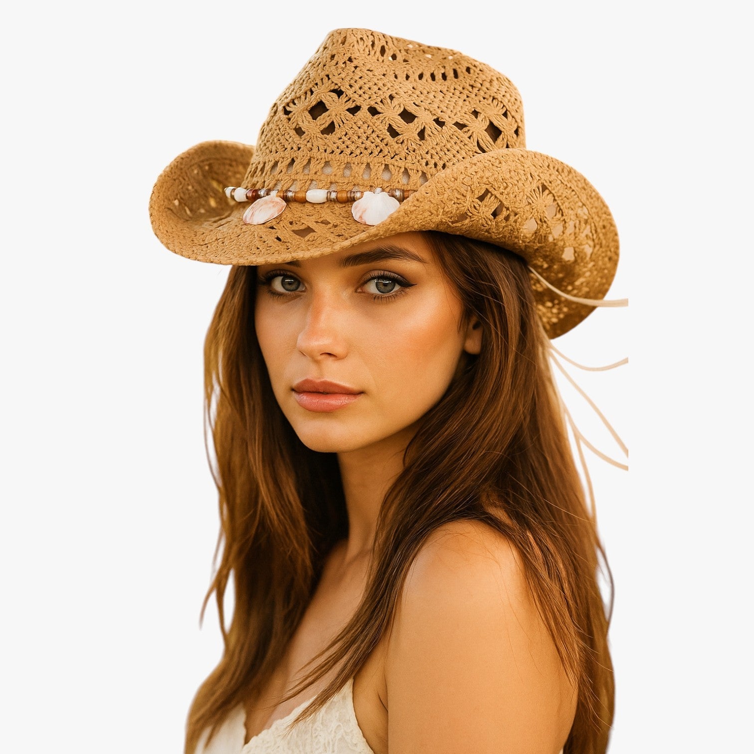 Skye | Cowboy-Hut Unisex aus Vintage-Stroh