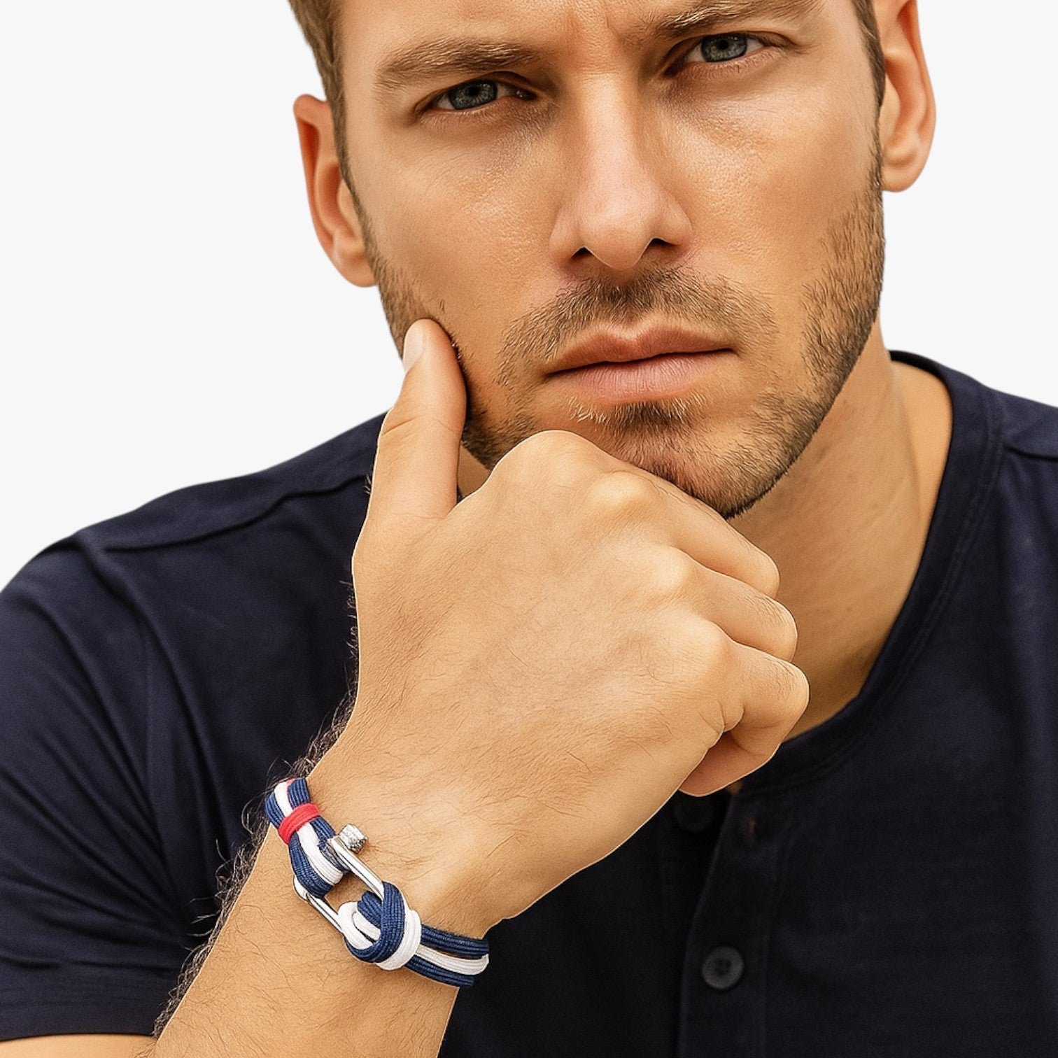 Tristan | Survival Paracord Armband mit Marinehaken
