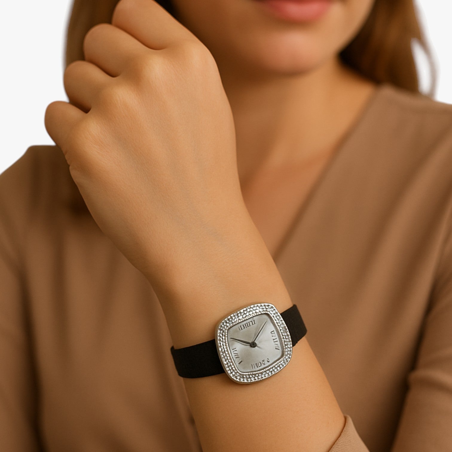 Blair | Elegante quadratische Lederuhr