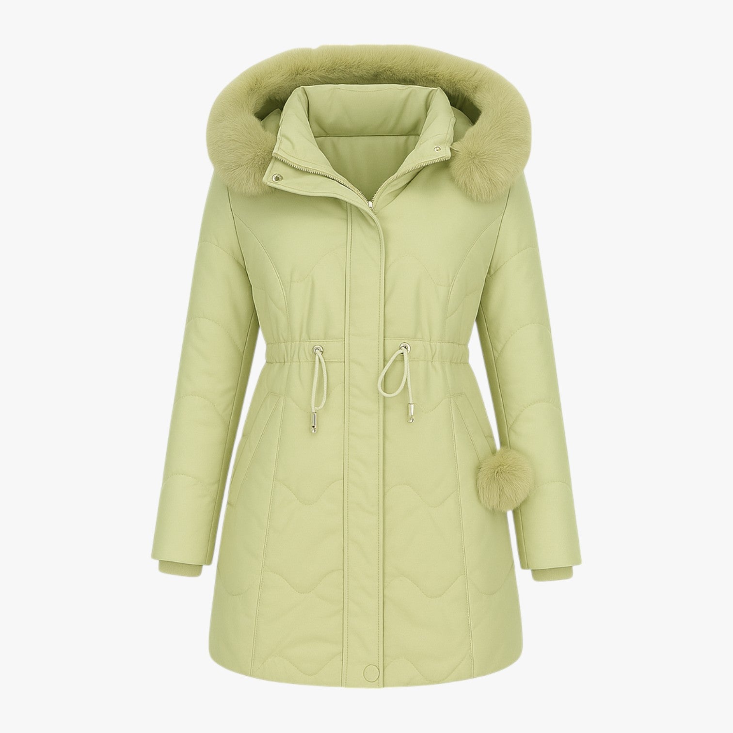 Winterdaunenjacke - mit Kapuze und dickem Pelzfutter für maximale Wärme