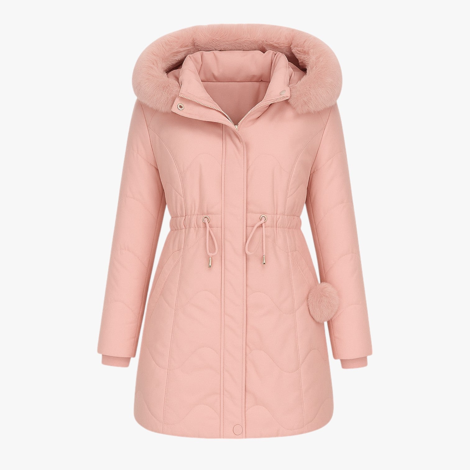 Winterdaunenjacke - mit Kapuze und dickem Pelzfutter für maximale Wärme