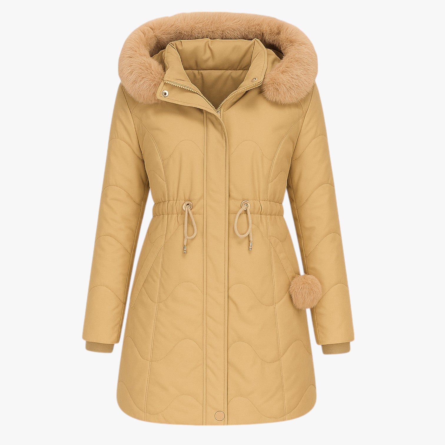 Winterdaunenjacke - mit Kapuze und dickem Pelzfutter für maximale Wärme