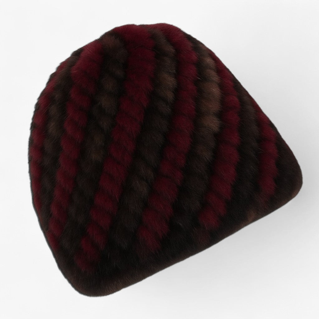 Celeste | Luxuriöser Mink-Fell Hut – Winterwärme & Eleganz