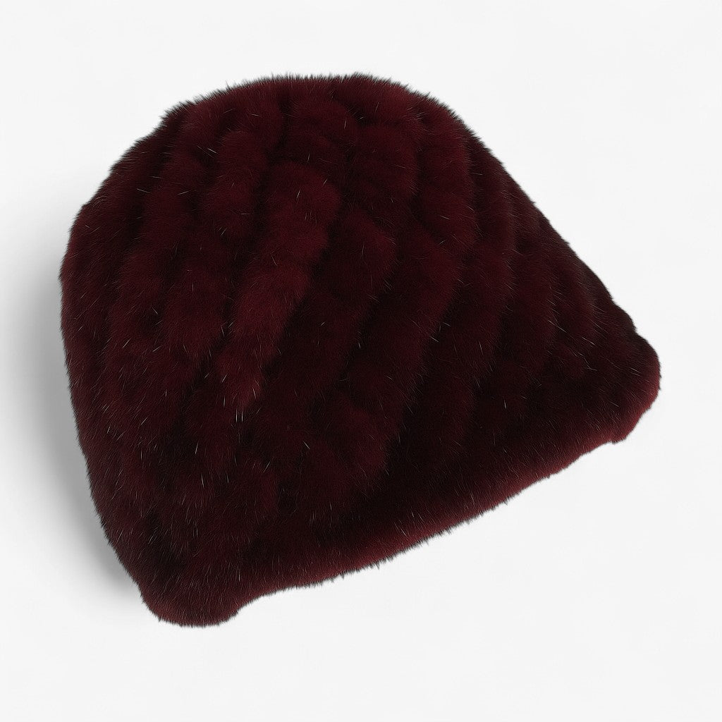 Celeste | Luxuriöser Mink-Fell Hut – Winterwärme & Eleganz