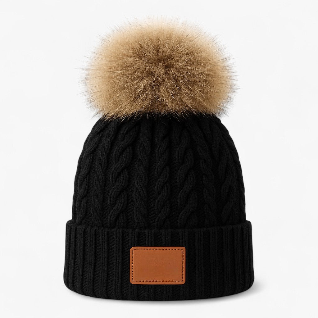 Strick-Pompom-Mütze