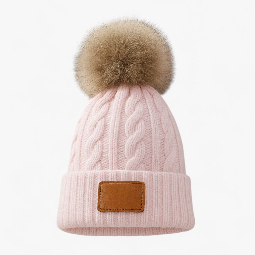 Strick-Pompom-Mütze