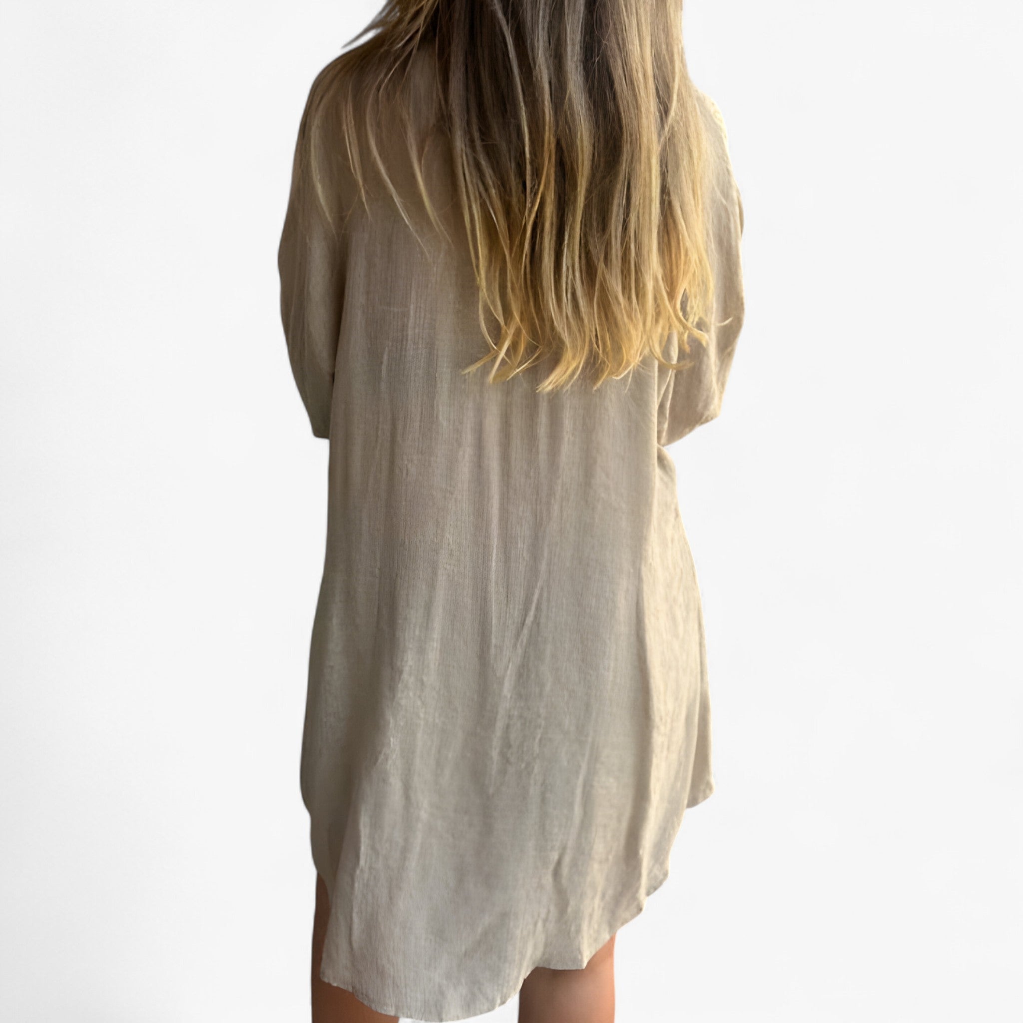 Damen Baumwoll-Linen Komplettanzug mit Shorts 2