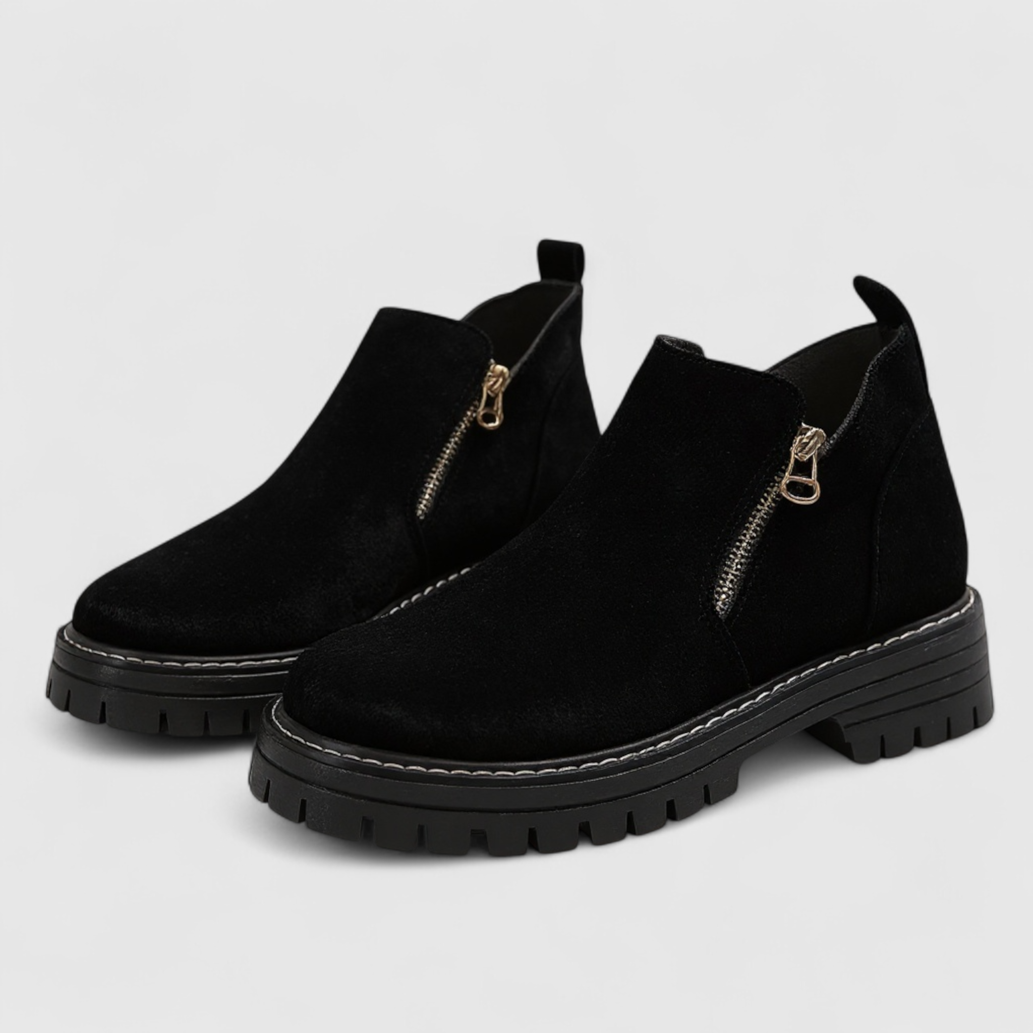 Damen Bequeme Stivaletti mit Reißverschluss 0