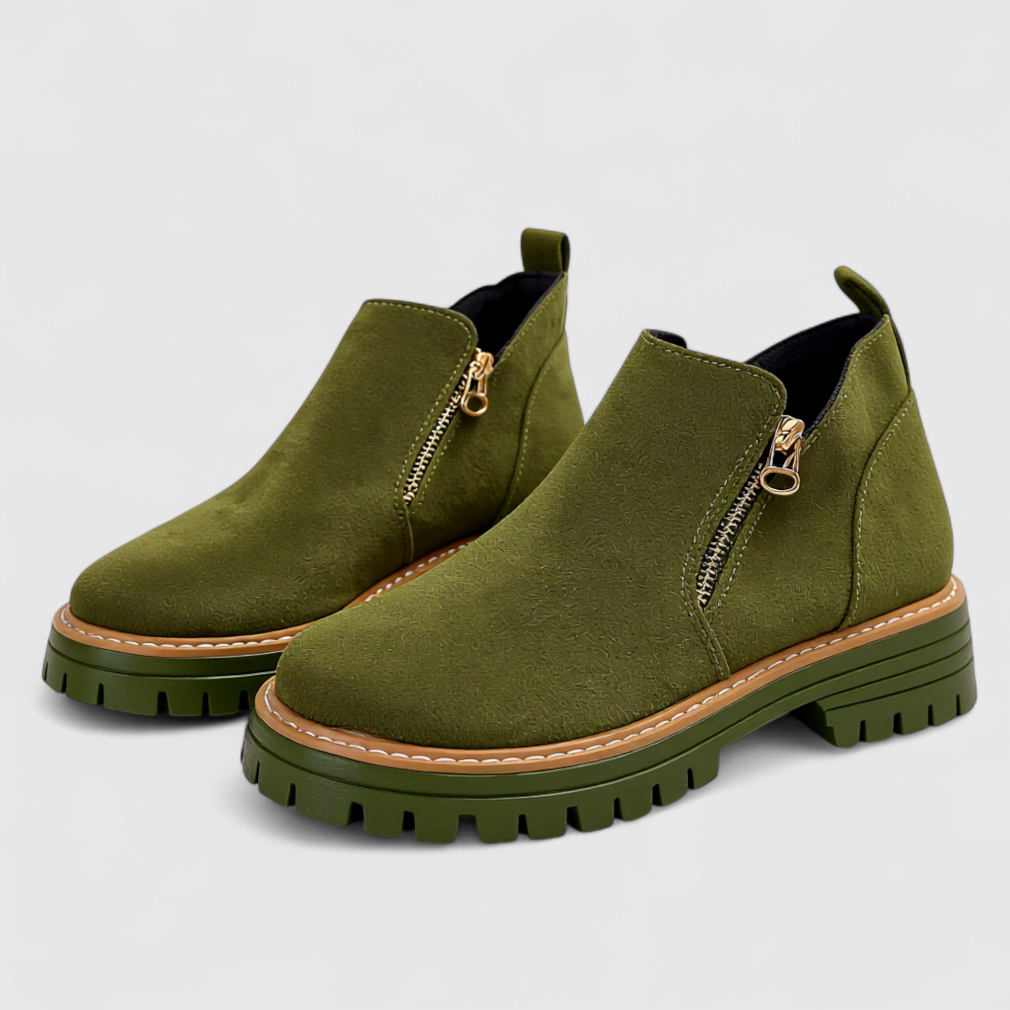 Damen Bequeme Stivaletti mit Reißverschluss 3