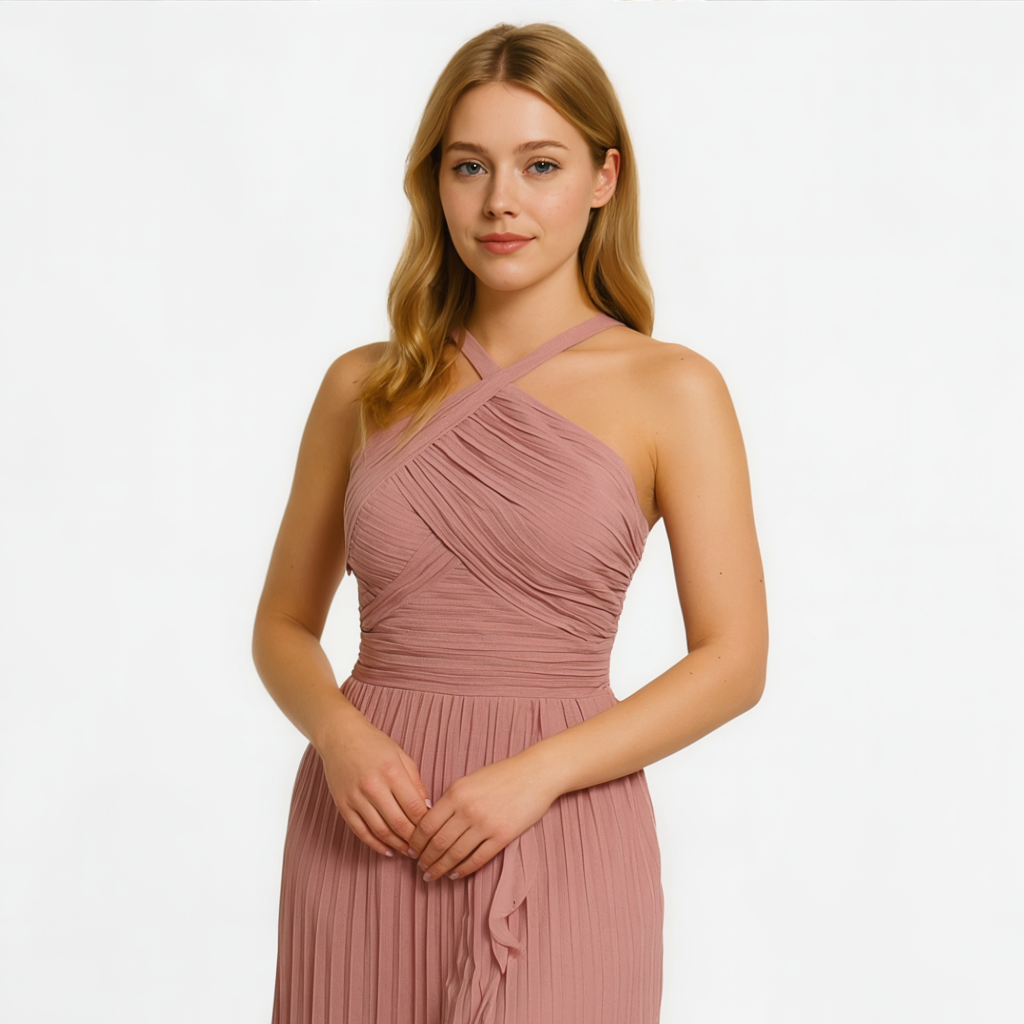 Damen Elegantes Lila Abendkleid 4