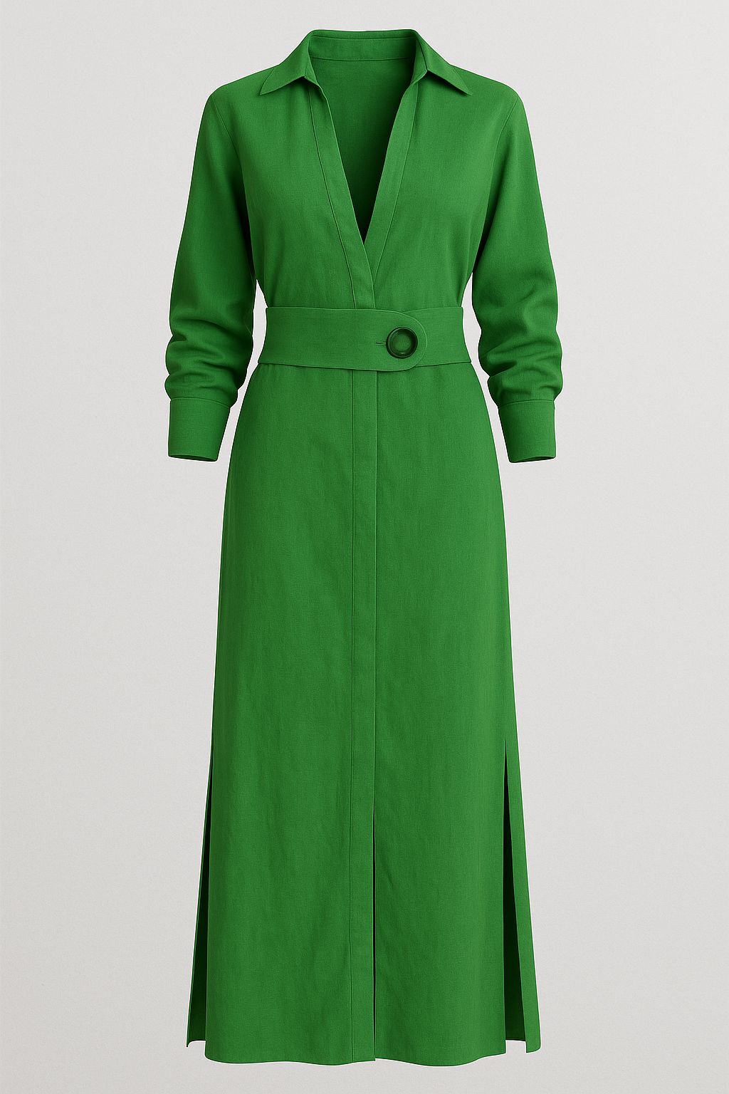 Damen Elegantes Maxikleid V-Ausschnitt Sommer 3