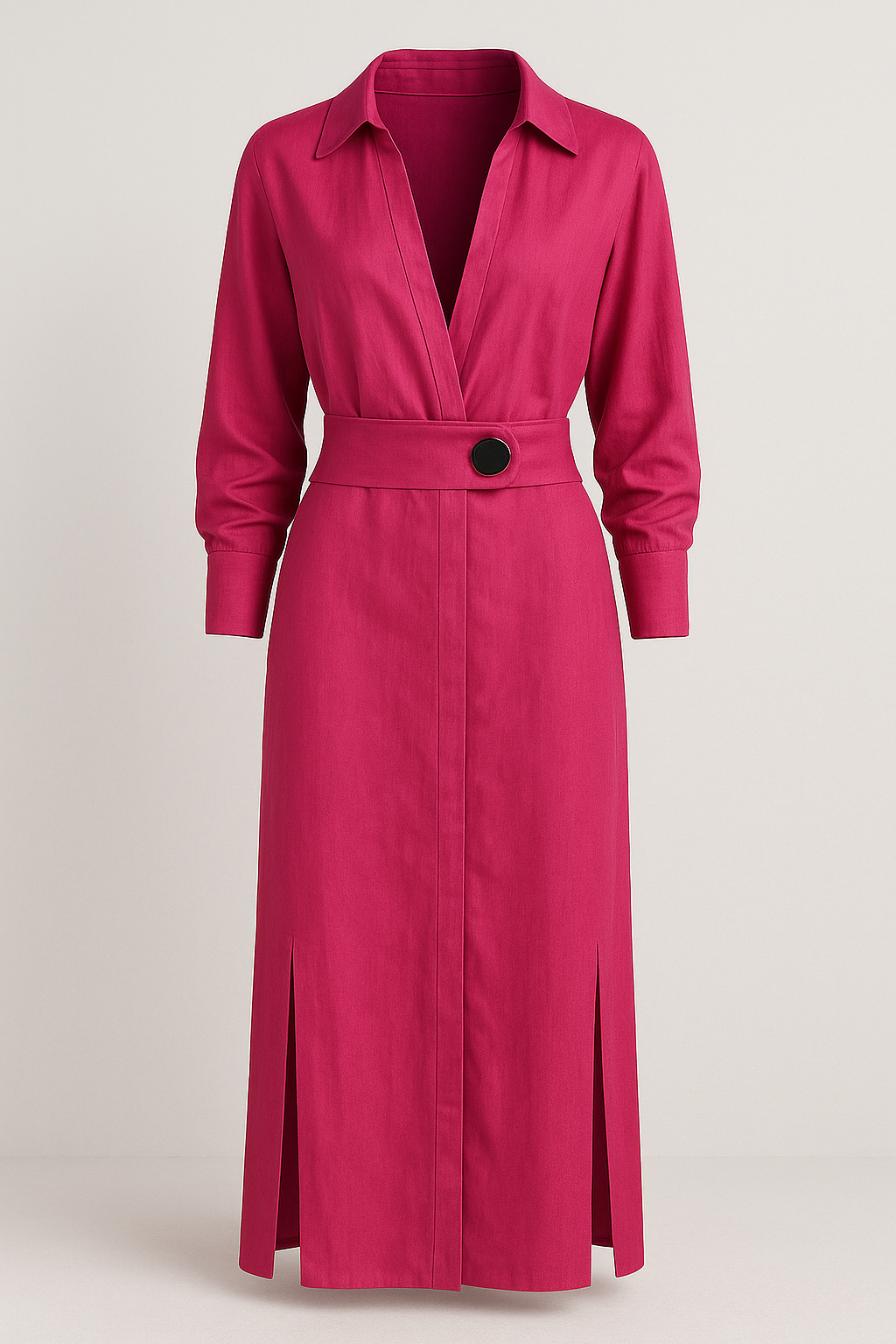 Damen Elegantes Maxikleid V-Ausschnitt Sommer 4