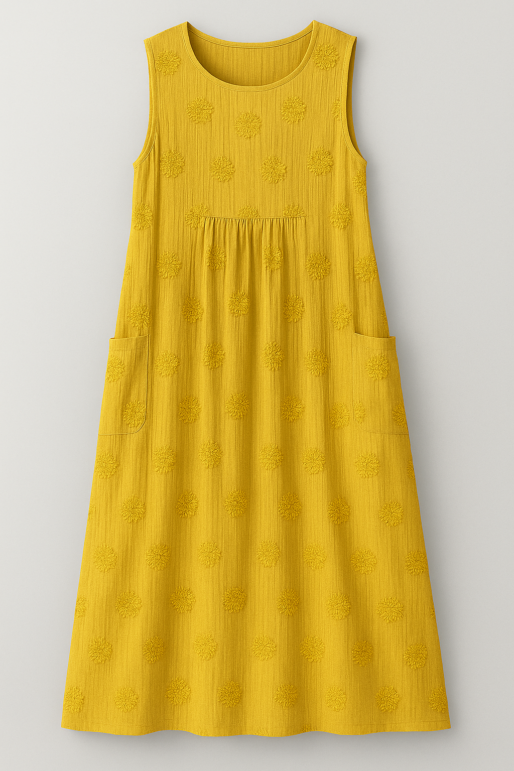 Damen Elegantes Midi Kleid mit Taschen 6