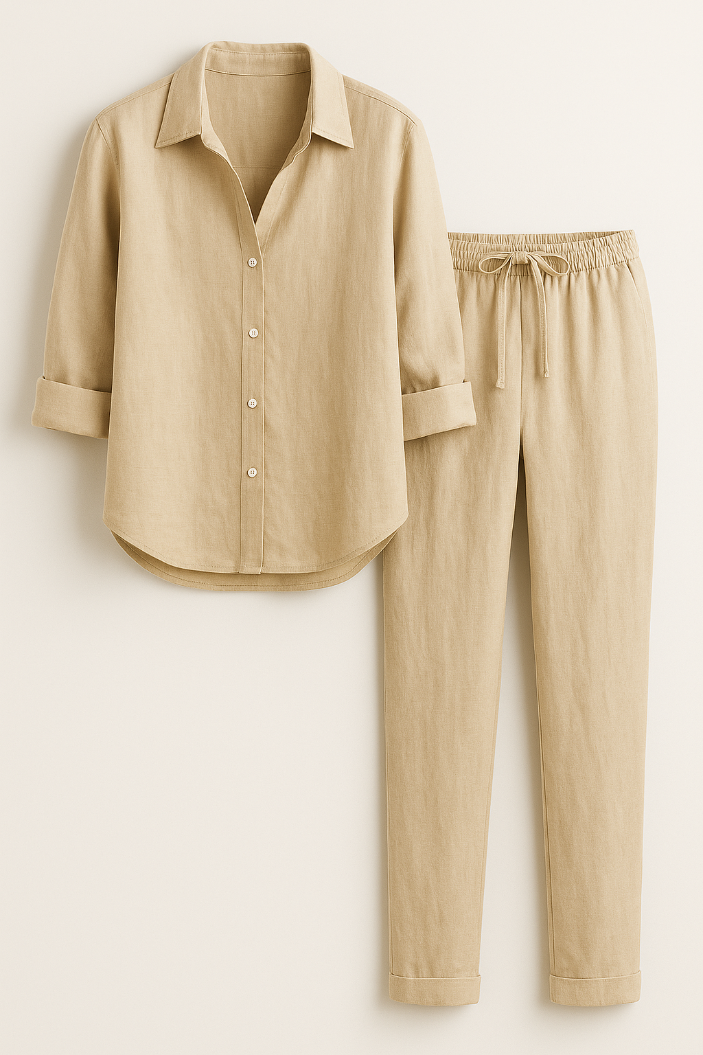 Damen Elegantes Sommer-Outfit aus Leinen 3