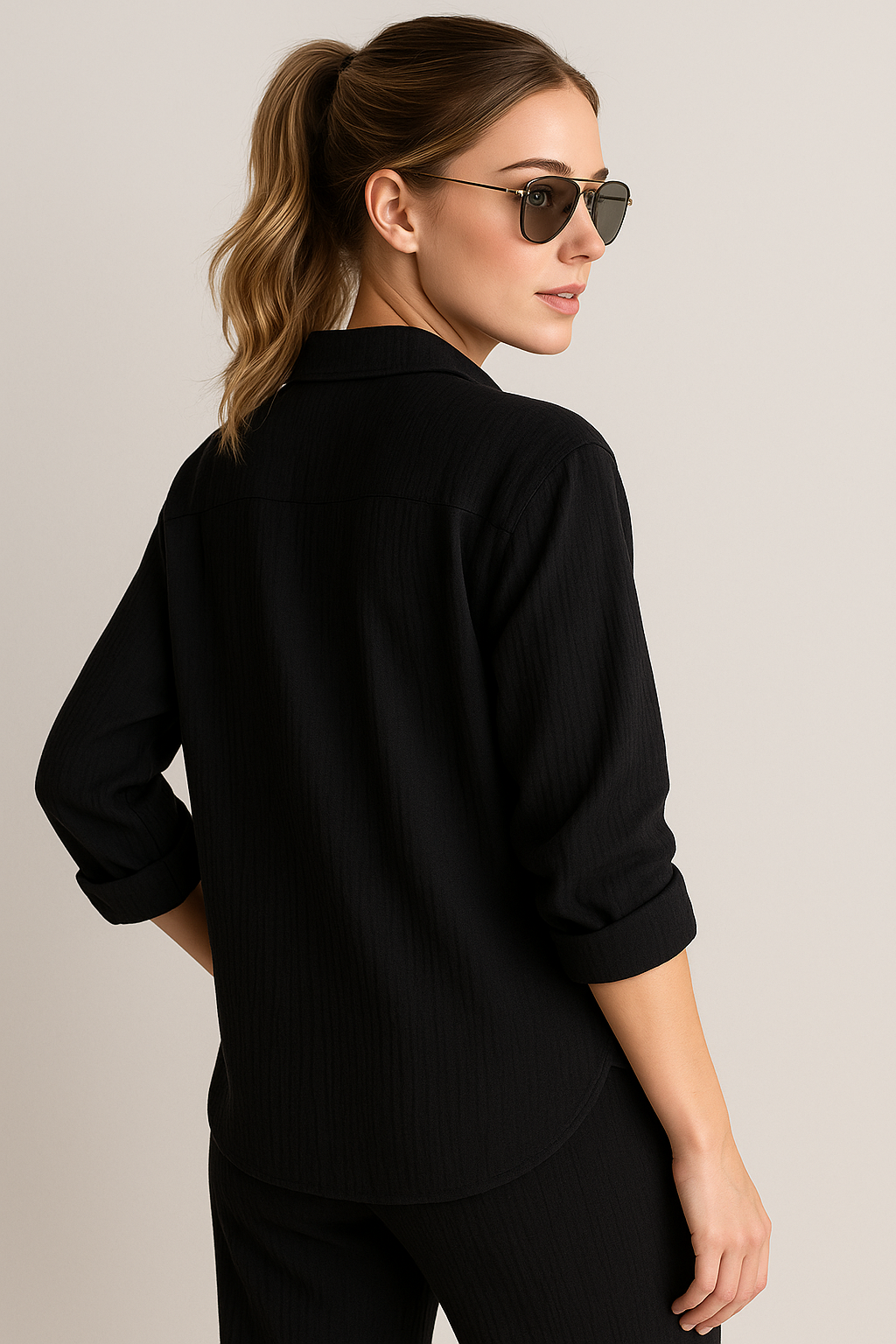 Damen Elegantes Sommer Set mit Bluse und Hose 3