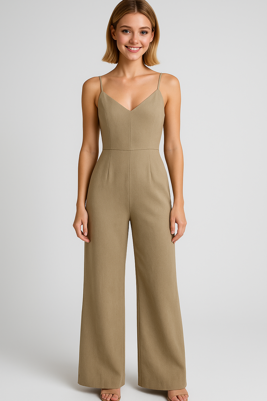 Damen Jumpsuit Elegant Festlich Ärmellos 8