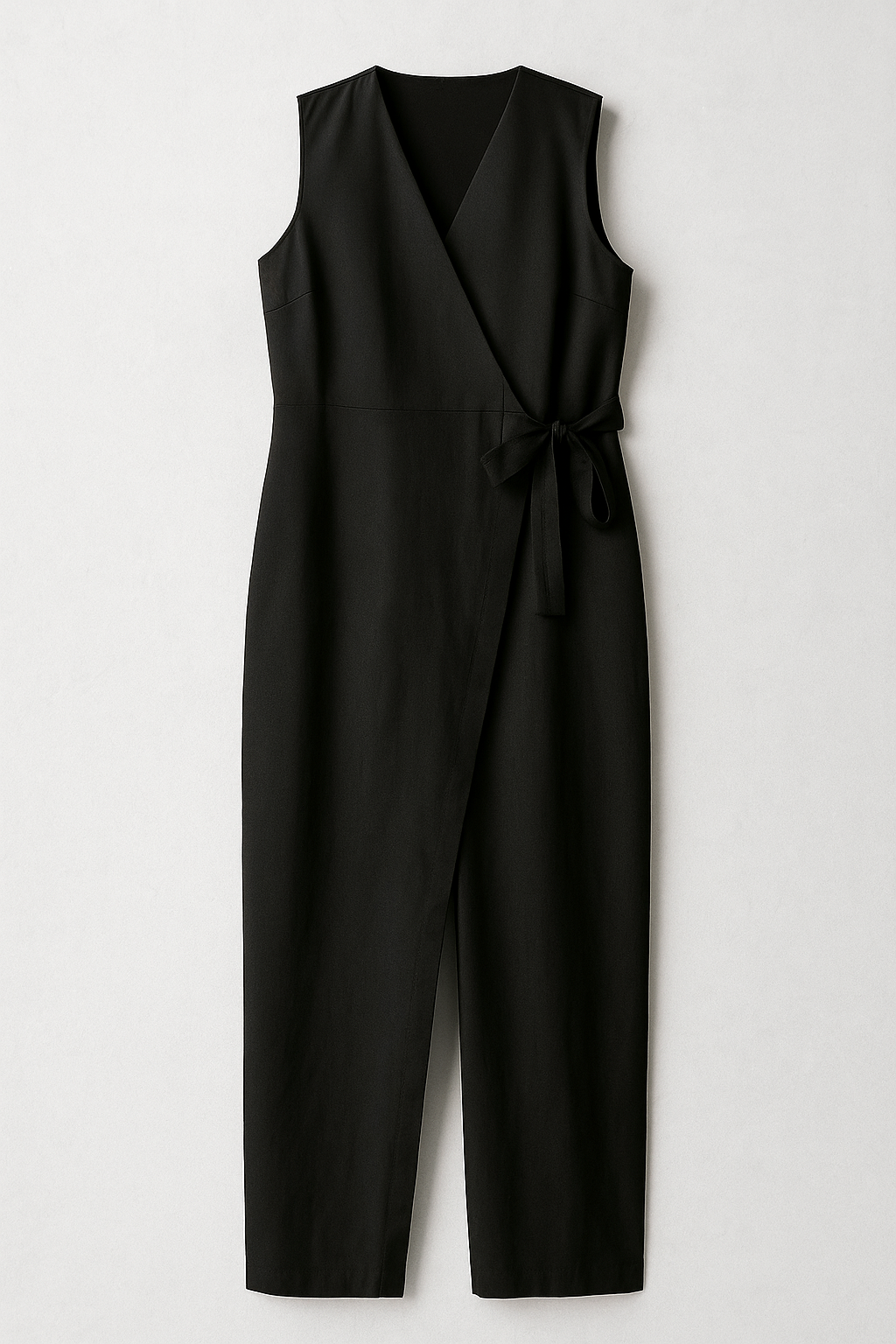 Damen Jumpsuit Elegant Schwarz Ohne Ärmel 5